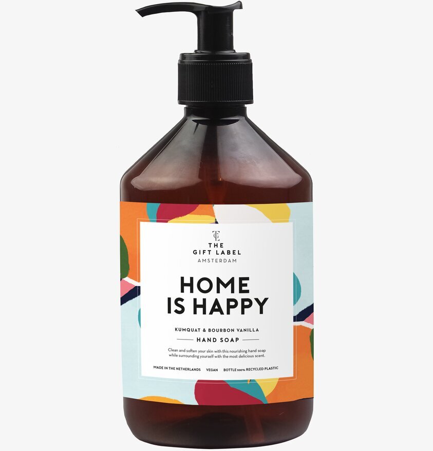 Handtvål - Home Is Happy från The Gift Label, mörkbrun flaska