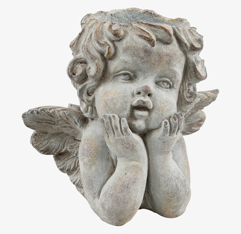 Kruka Ängel Large från Miljögården med antikpatinerad yta