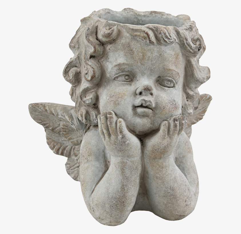 Kruka Ängel Small från Miljögården med antik finish