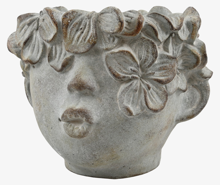 Kruka Adam Large från Miljögården med ansiktsmotiv