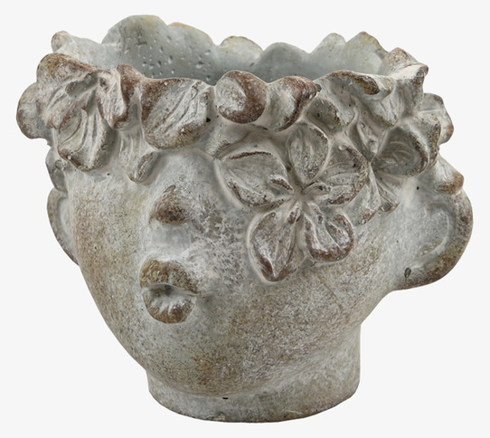 Kruka Adam Small från Miljögården med ansiktsdesign