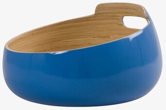 Lackad bambuskål Turkos från Rice, elegant och funktionell