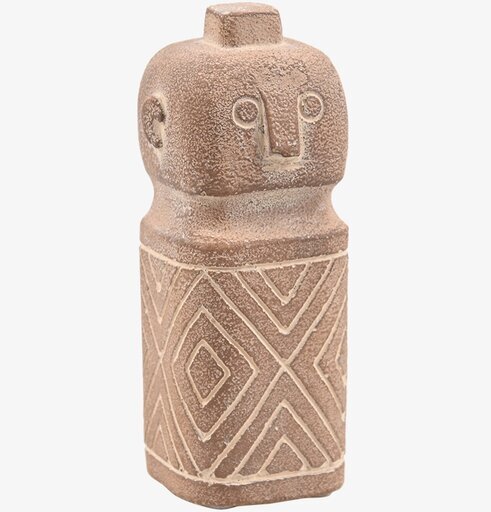 Staty Totem Tic från Miljögården, dekorativ skulptur