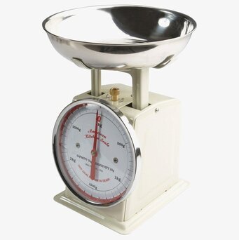 Dulton Köksvåg Ivory från Dulton med retrodesign och skål