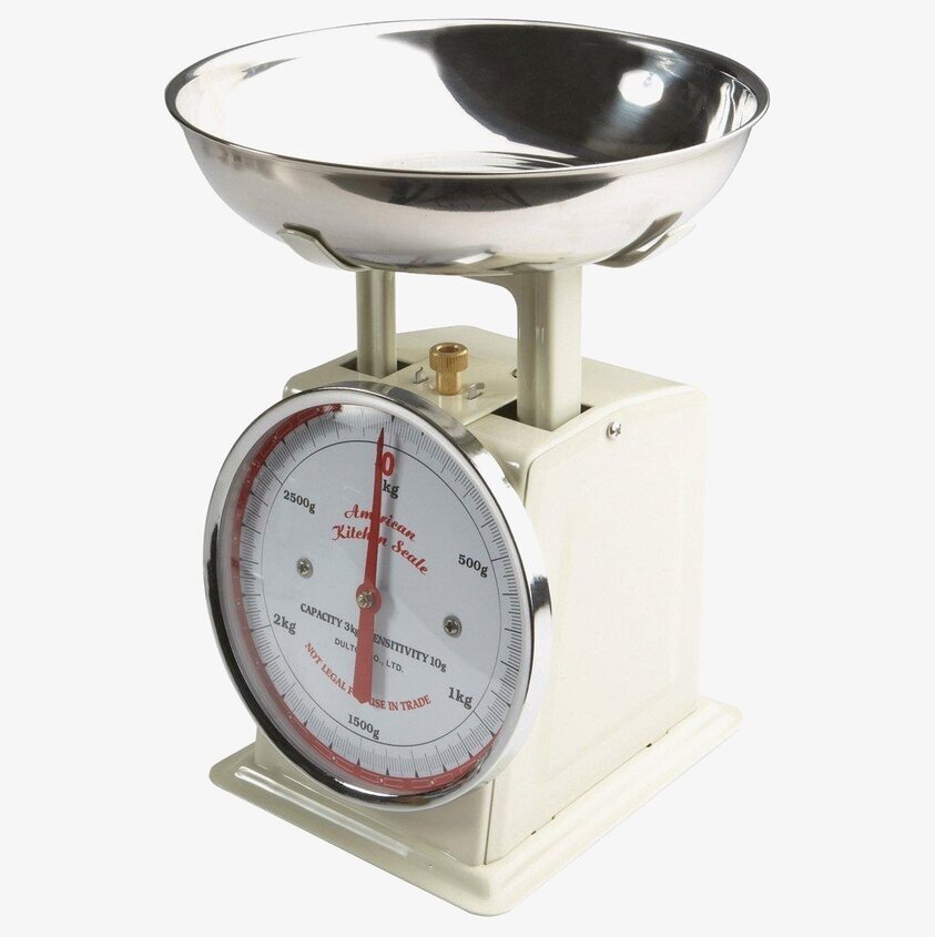 Dulton Köksvåg Ivory från Dulton med retrodesign och skål