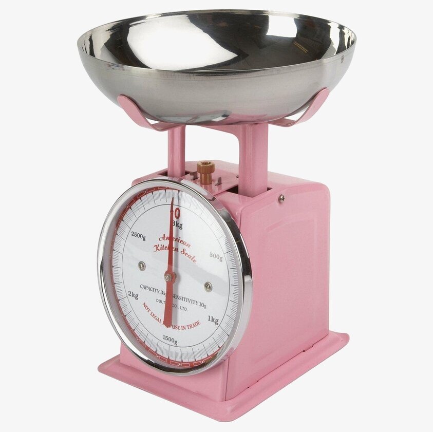 Dulton Köksvåg Rosa - retro köksvåg från Dulton i rosa