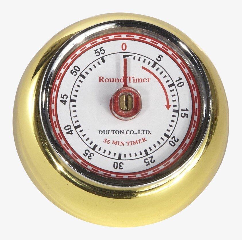 Kökstimer Guld från Dulton i glänsande metall med urtavla