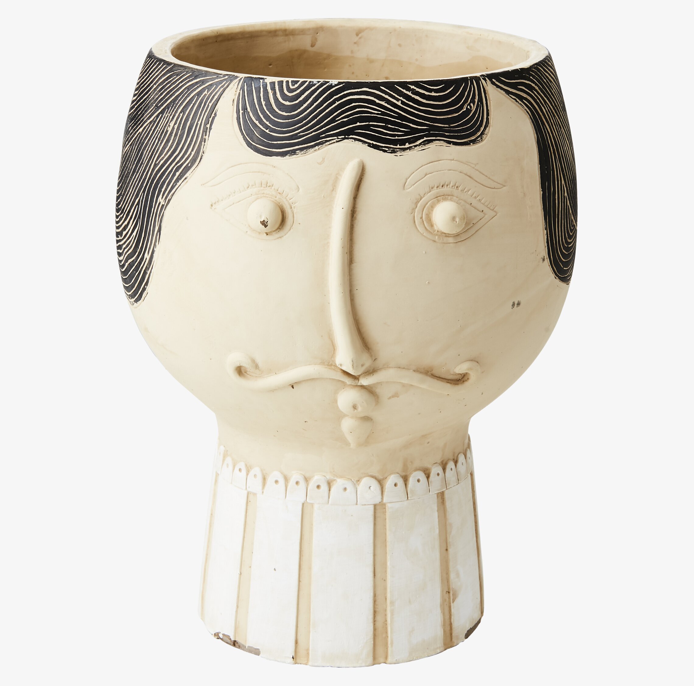 Kruka Camille L Beige/Svart från Affari med ansiktsdetaljer