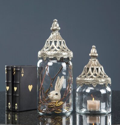 Kaninhuvud Stick Poly från A Lot Decoration i glasburk