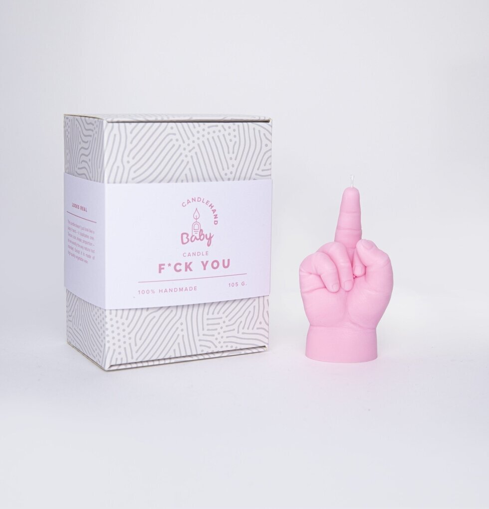 Candle Hand Baby Pink - F*ck You av Candlehand, ljusstake