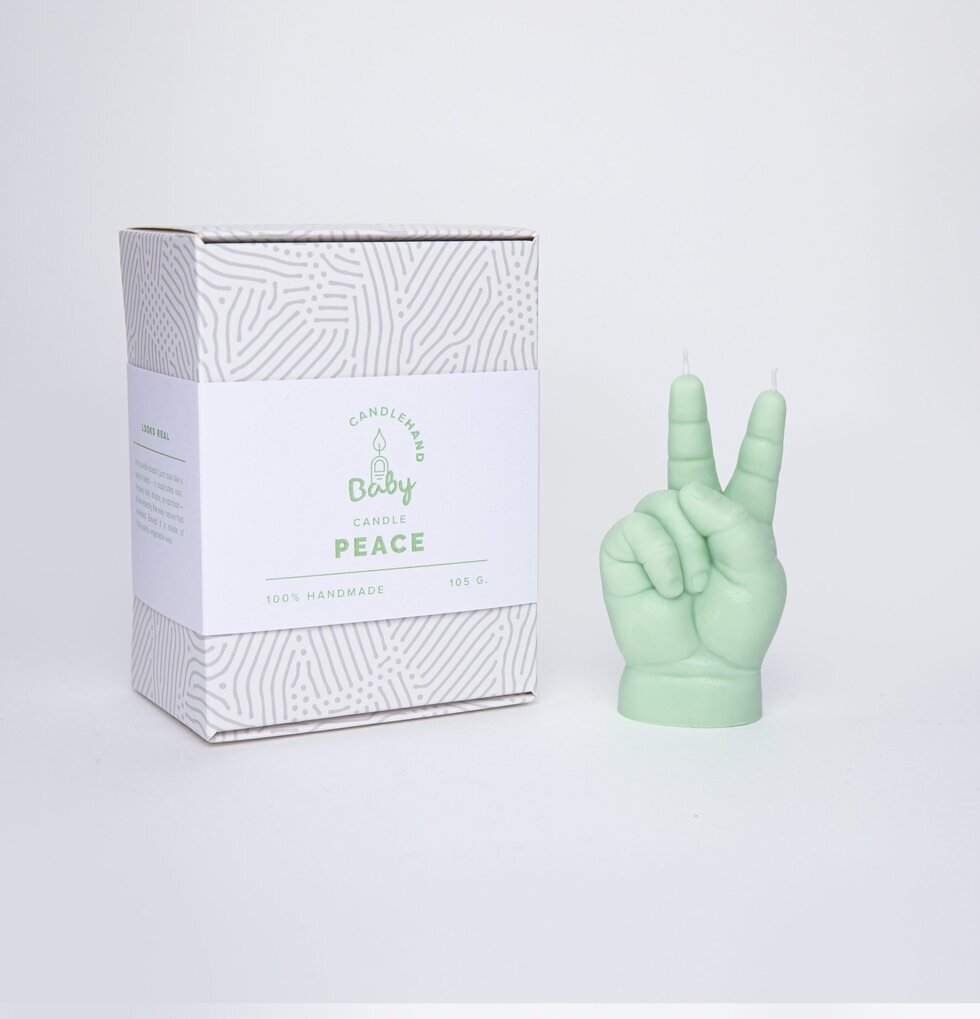 Candle Hand Baby Green - Peace från Candlehand, detaljerad hand