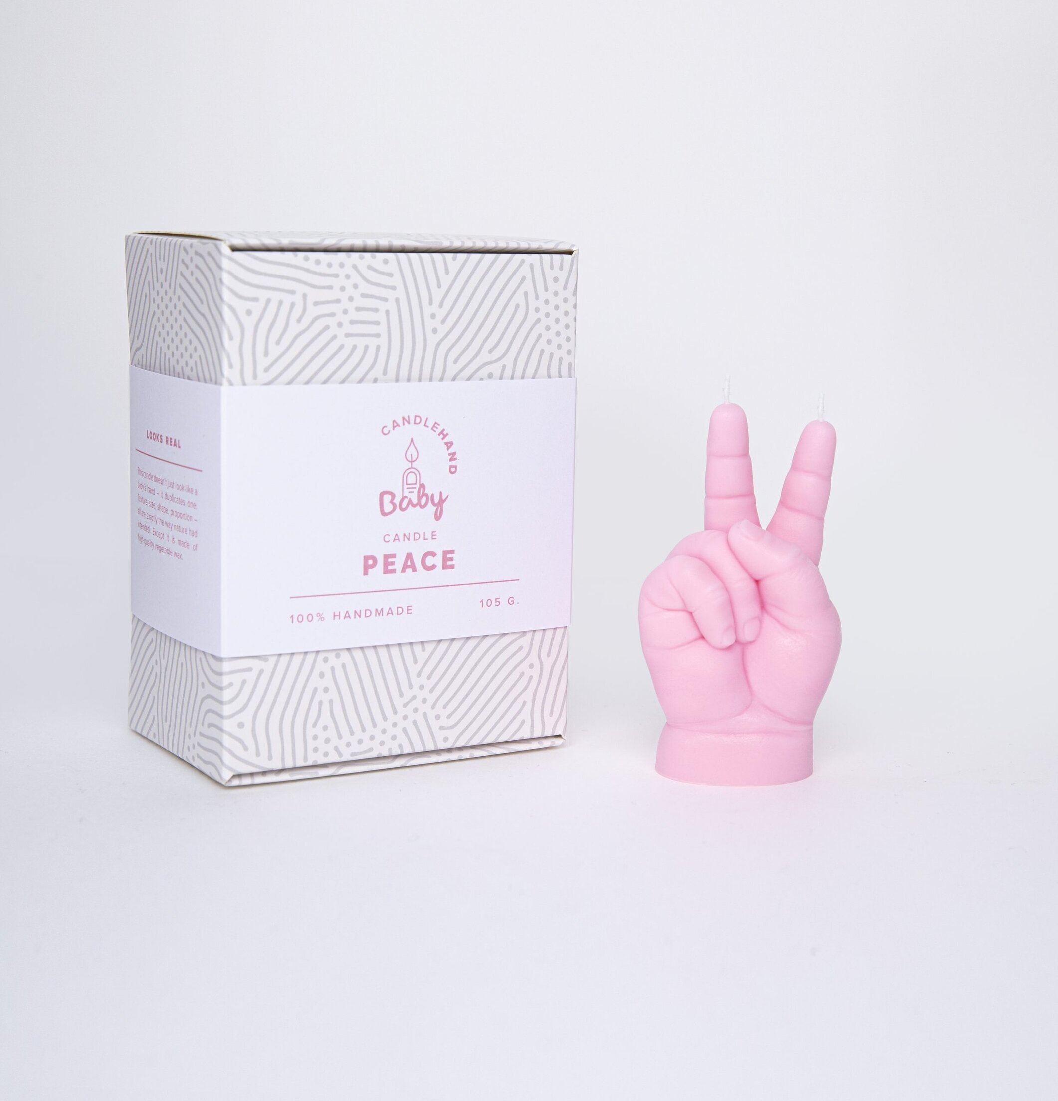 Candle Hand Baby Pink - Peace från Candlehand, ljusrosa hand