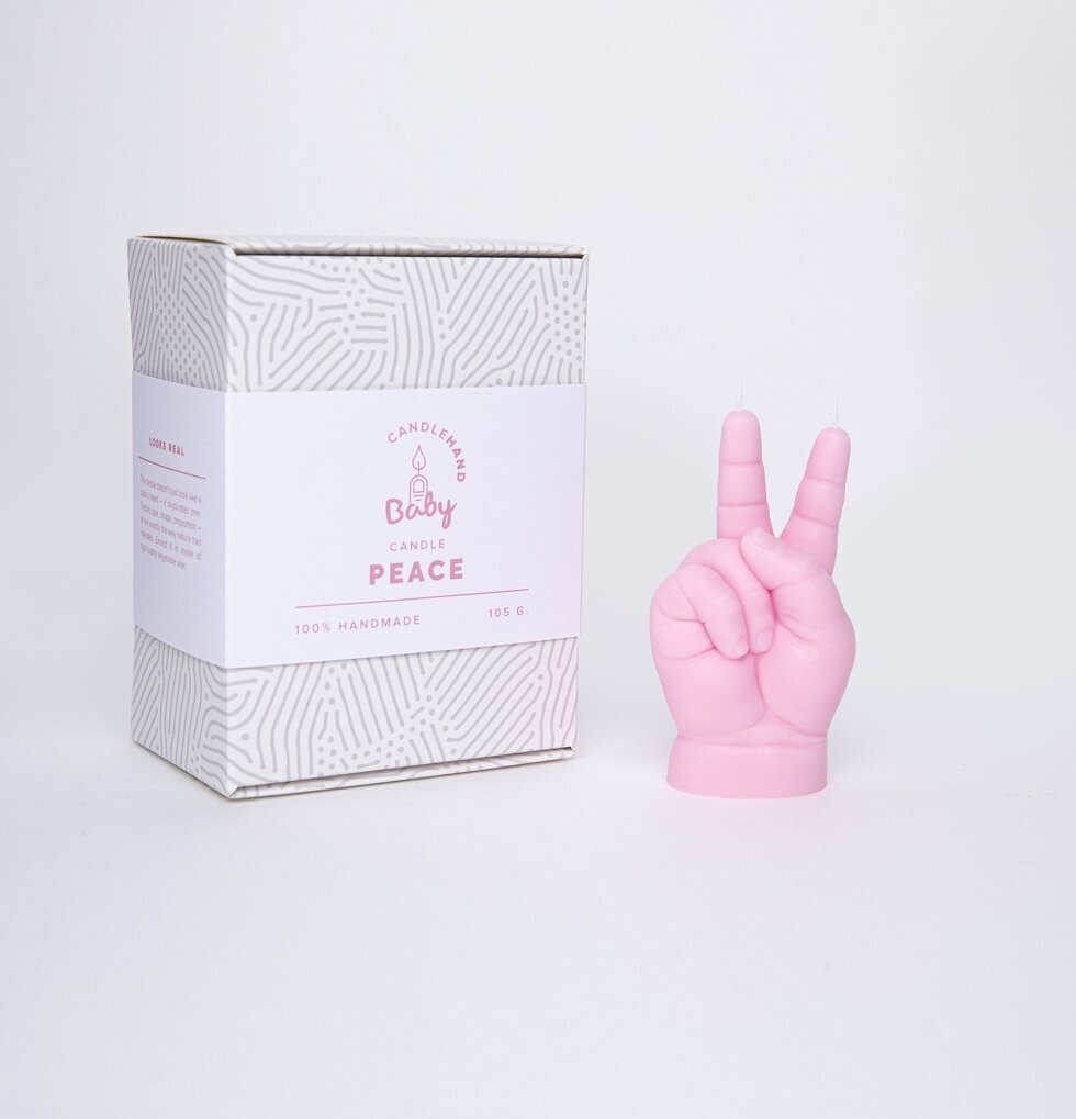 Candle Hand Baby Pink - Peace från Candlehand, ljusrosa hand