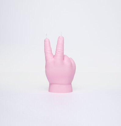 Candle Hand Baby Pink - Peace Candlehand Ljus Stearinljus Värmeljus