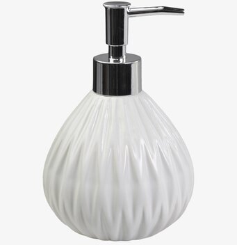 Tvålpump Diamant Vit från Chic Antique med diamantmönster