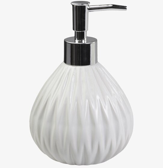 Tvålpump Diamant Vit från Chic Antique med diamantmönster