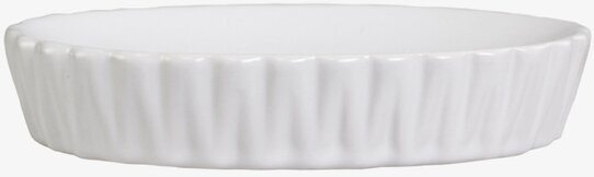 Tvålkopp Vit från Chic Antique i keramik med räfflad kant