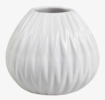 Tandborstmugg Vit från Chic Antique med räfflad design