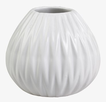 Tandborstmugg Vit från Chic Antique med räfflad design