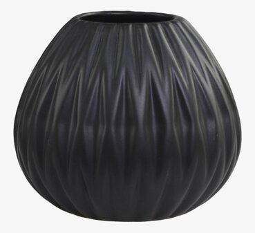 Tandborstmugg Svart från Chic Antique med räfflad yta