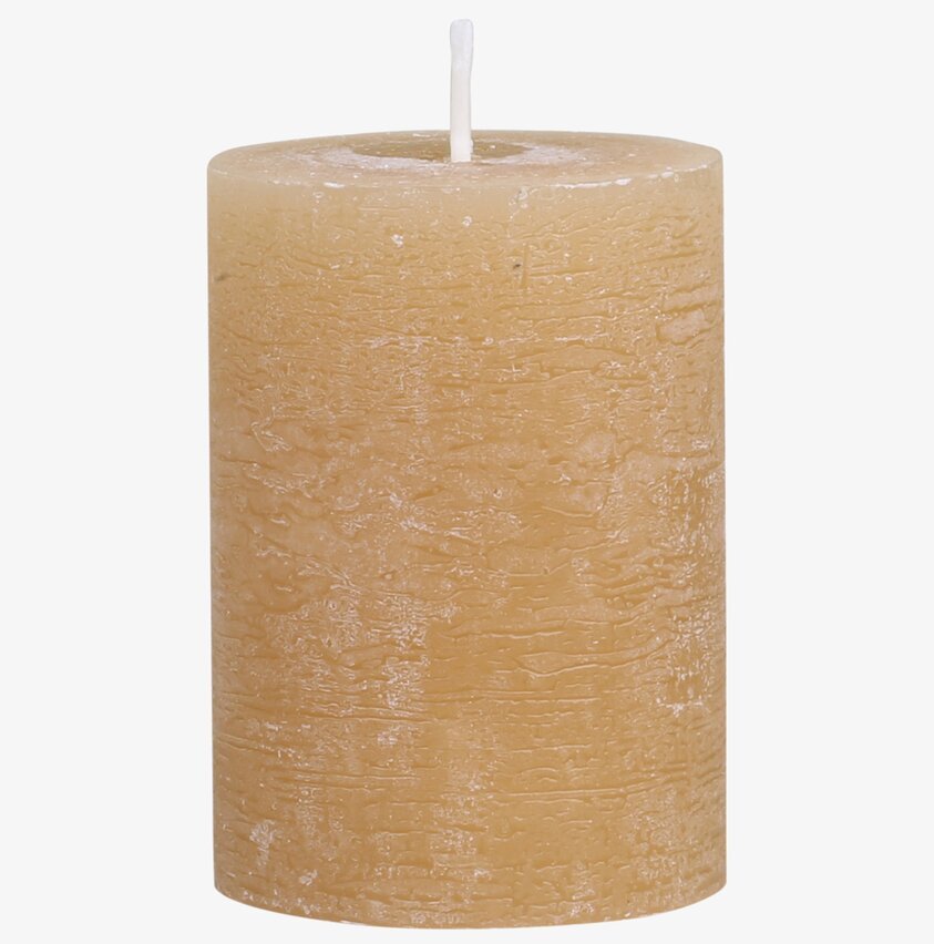 Blockljus Rustik Honung från Chic Antique på vit bakgrund