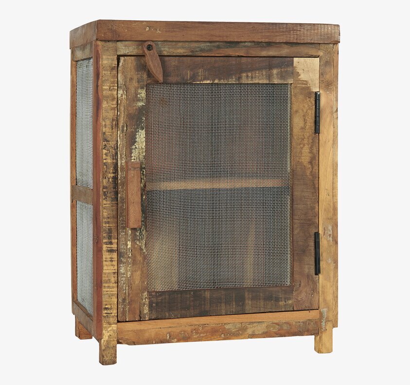 Sängbord Unika från IB Laursen i återvunnet trä med nätinsats