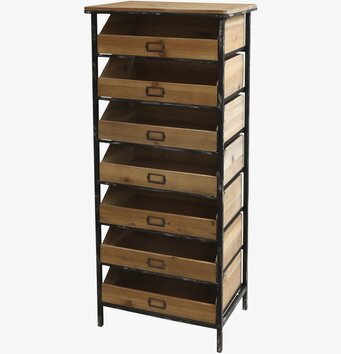 Skåp/Hylla 7 Lådor från Chic Antique i trä och metall