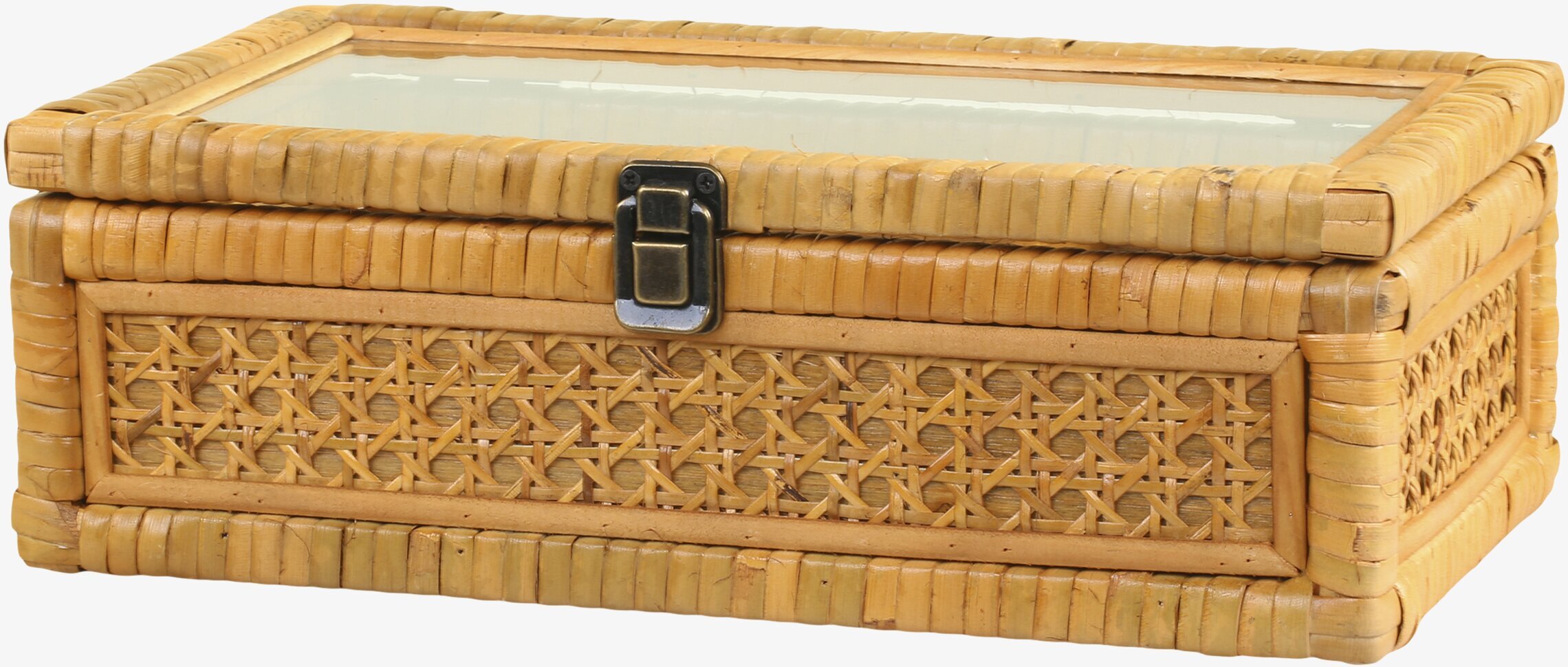 Förvaringslåda 3-Fack Flätad Rotting från Chic Antique