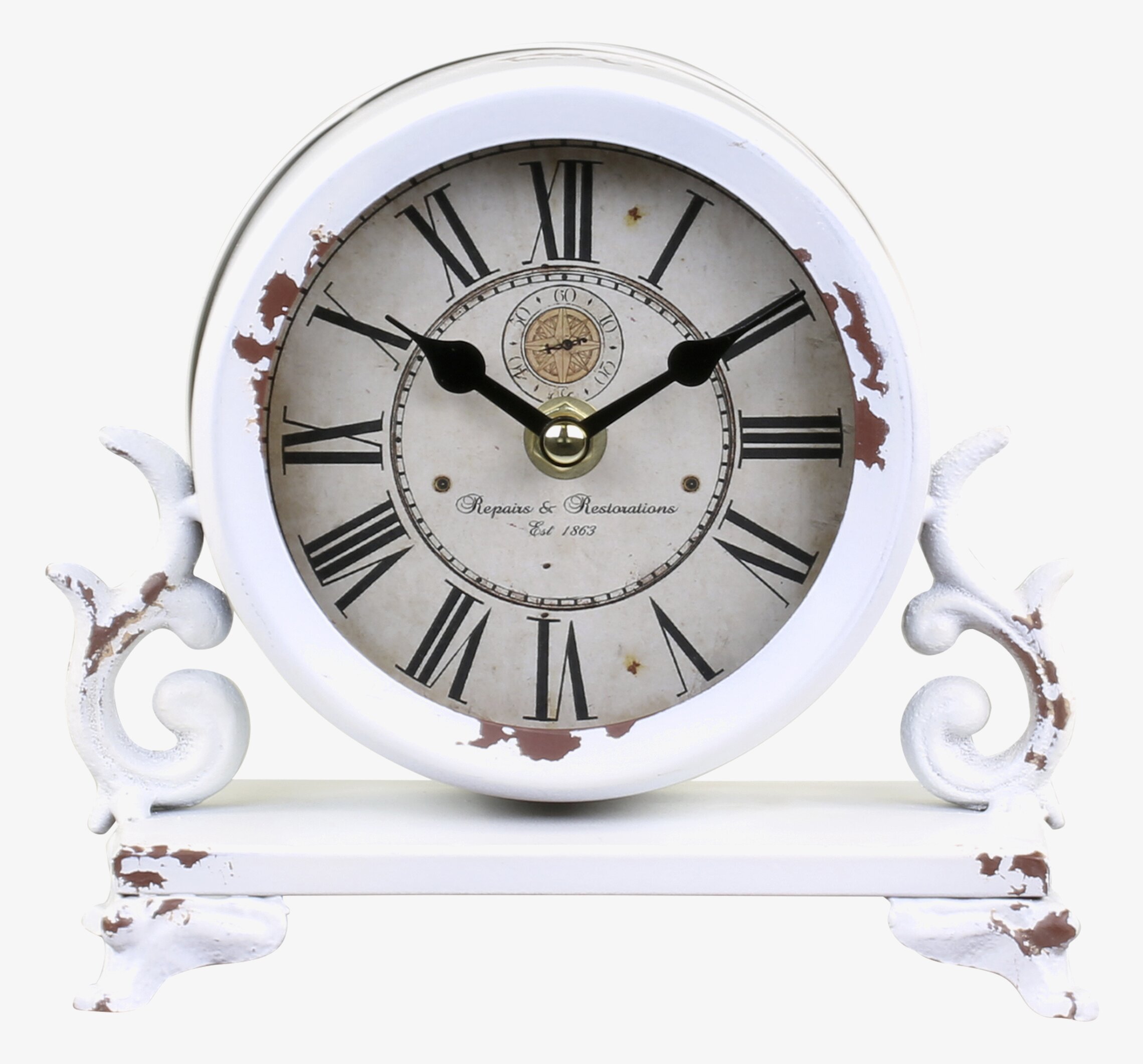 Bordsklocka Antique Creme från Chic Antique med vintagekänsla