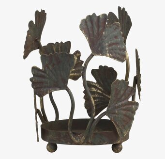 Ljusstake Bladdekor Liten från Chic Antique i rustik design