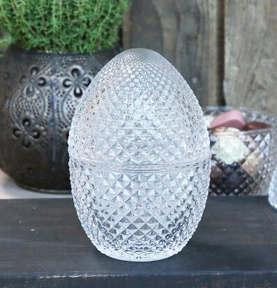 Glasägg Med Lock från Chic Antique i rustik inredning