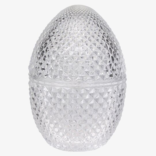 Glasägg Med Lock från Chic Antique med detaljerat mönster