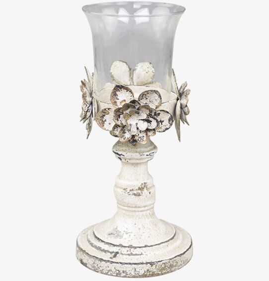 Ljushållare Blomsterdekor Stor från Chic Antique i antik stil