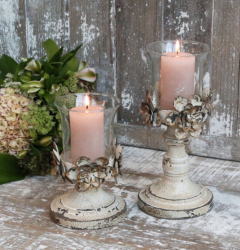 Ljushållare Blomsterdekor Liten från Chic Antique i antik stil