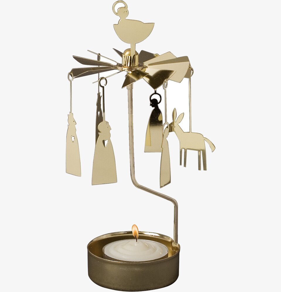 Änglaspel Krubba från Pluto Produkter i guldfärgad metall