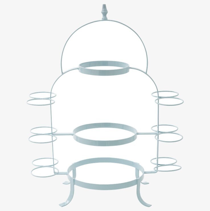 Tallrik & muggställning från Rice i vit robust metall