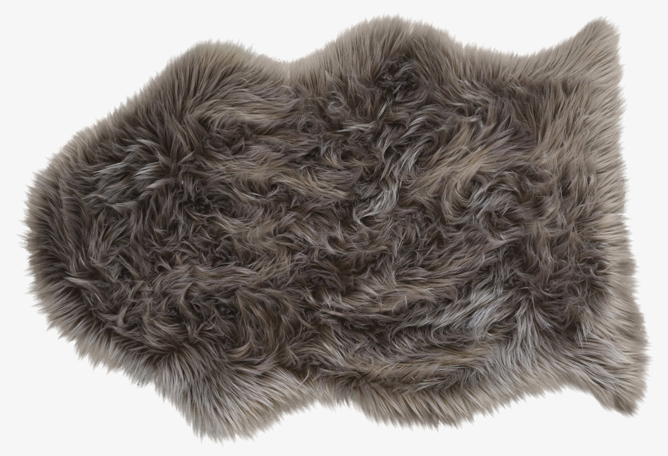 Konstgjord Lammfäll Mocca från Chic Antique, mjuk och fluffig