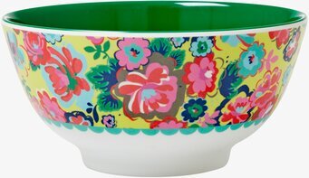 Skål Melamin Rosor från Rice, färgstark och hållbar skål