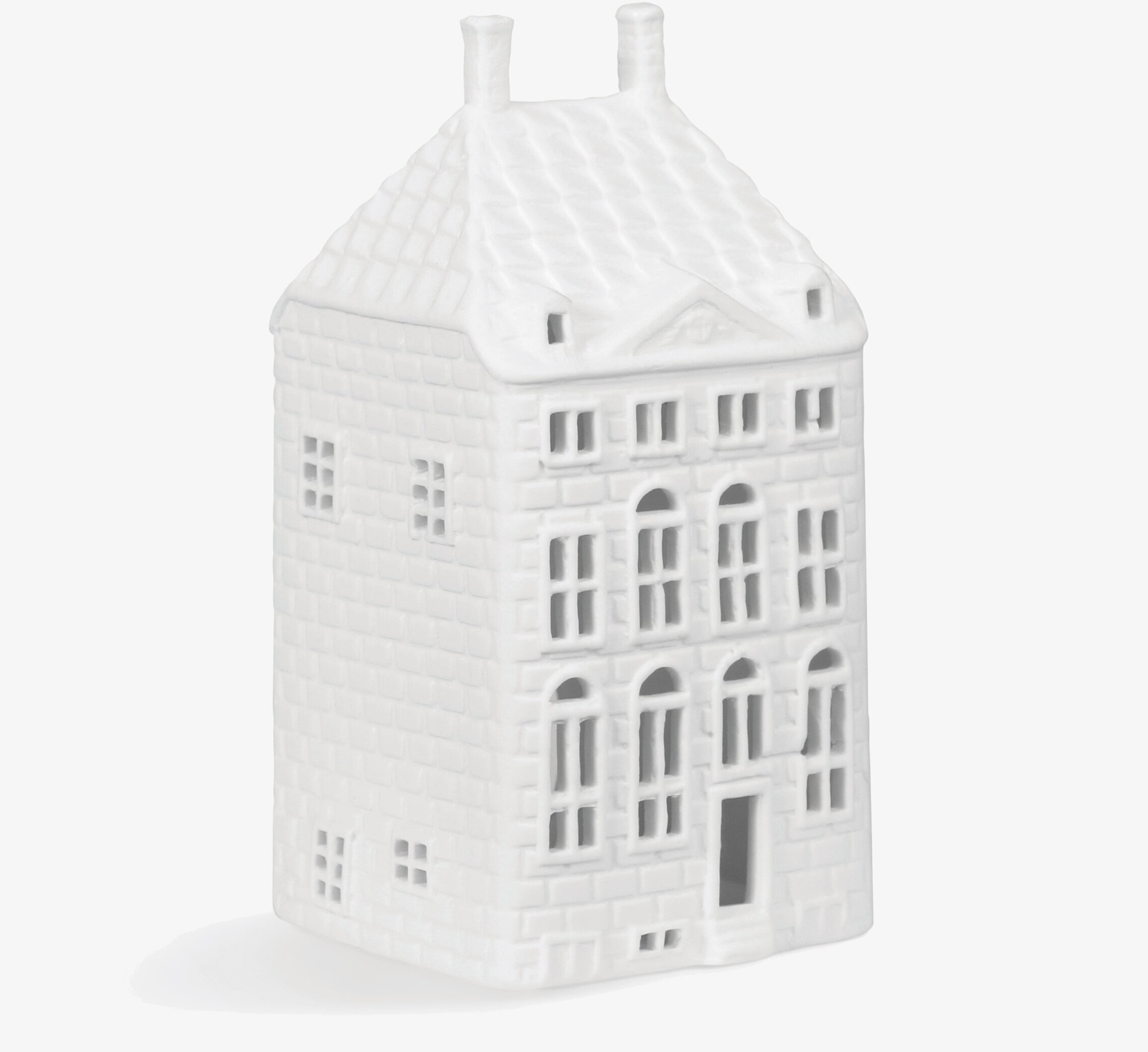 Ljuslykta Rembrandt House från K Amsterdam i vitt porslin