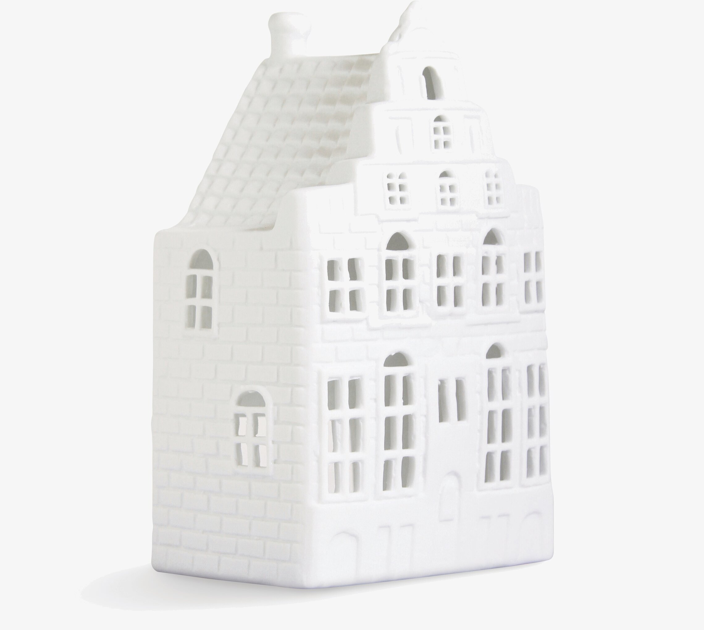 Ljuslykta Canal House Large från K Amsterdam i vit keramik
