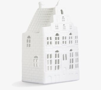 Bild av ljuslykta formad som klassiskt kanalhus