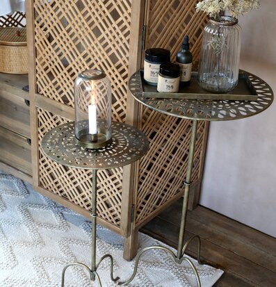 Runt Bord Antik Mässing från Chic Antique med elegant design