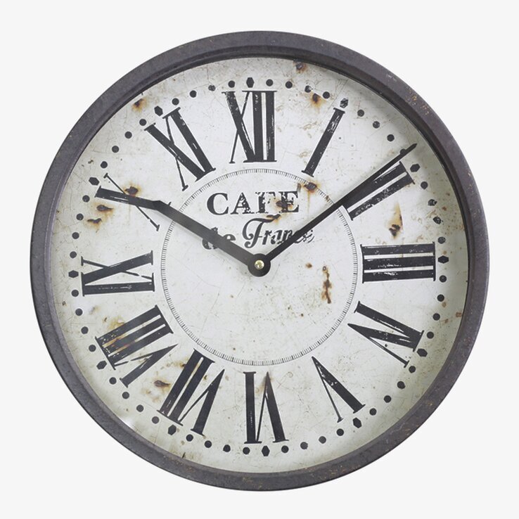 Väggklocka Antiksvart från Chic Antique med rustik design