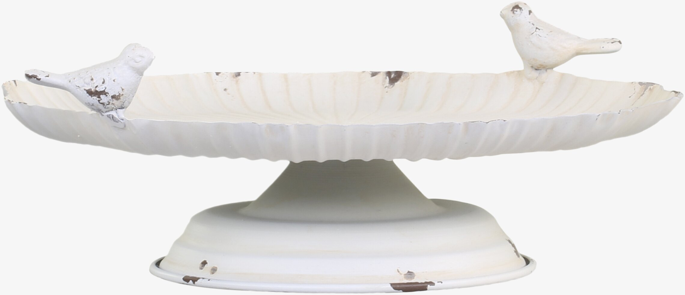 Fågelbad På Fot Antique Creme från Chic Antique i krämfärg