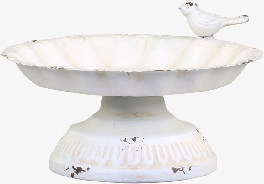 Fågelbad På Fot Antique Creme från Chic Antique i trädgård