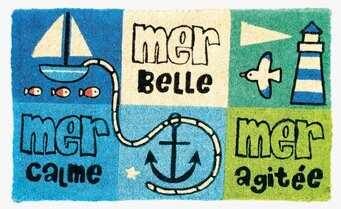 Dörrmatta Vackra havet från Derriére la porte med maritimt tema