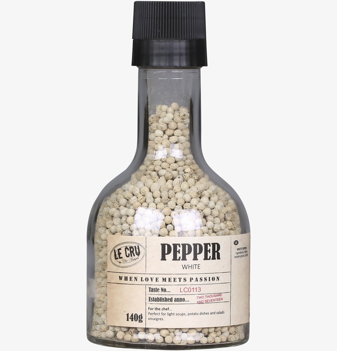 LE CRU Vitpeppar Kvarn från Le Cru med genomskinligt glas