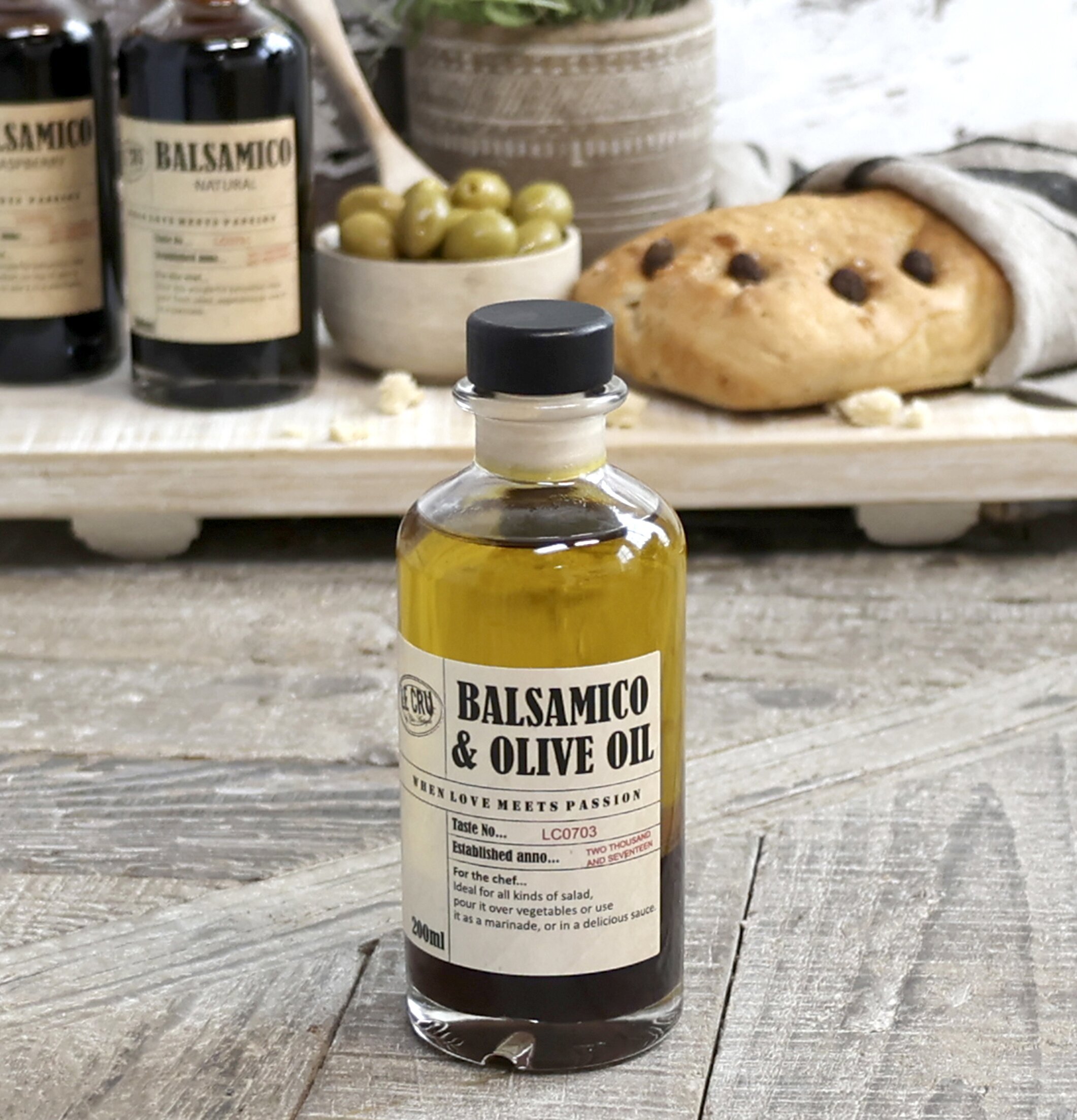 LE CRU Balsamico & Olivolja från Le Cru i elegant glasflaska