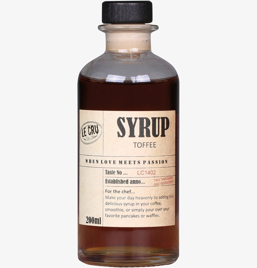 LE CRU Sirap Toffee från Le Cru i elegant glasflaska