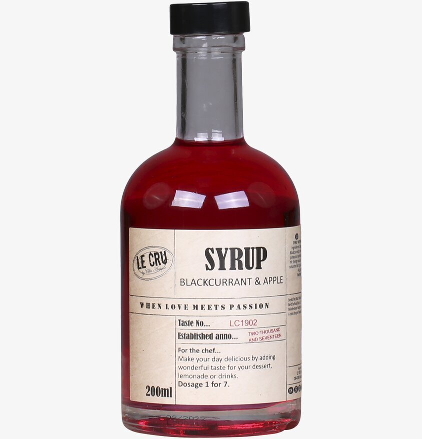 LE CRU Sirap Svartvinbär & Äpple i glasflaska från Le Cru